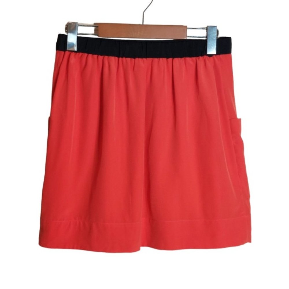 BCBGMAXAZRIA 100% Silk Coral Mini Skirt - Size 2 - Picture 2 of 7